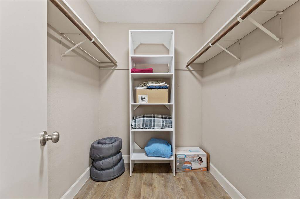 both bedrooms have walk-in closets