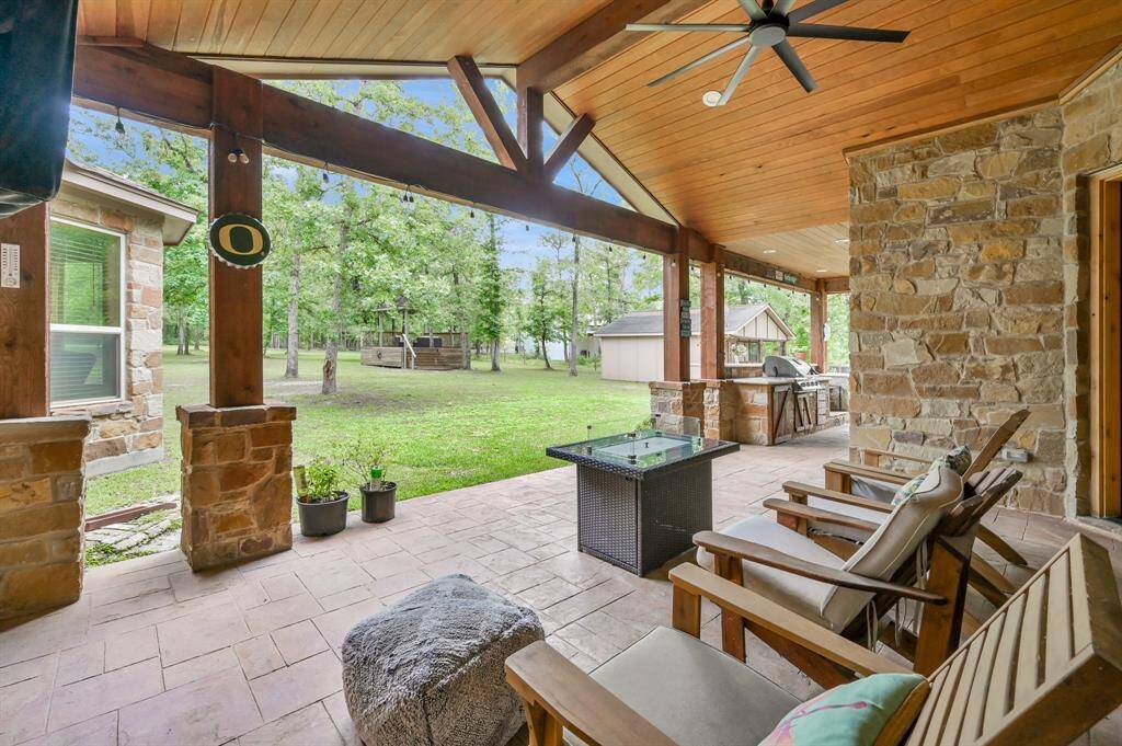 Back porch overlooking the back yard.