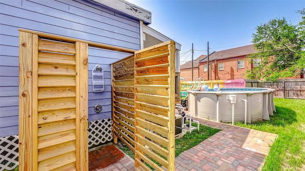 New outdoor shower and pavers!
