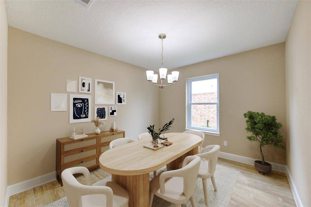 Another view of the dinning room. *Virtually staged