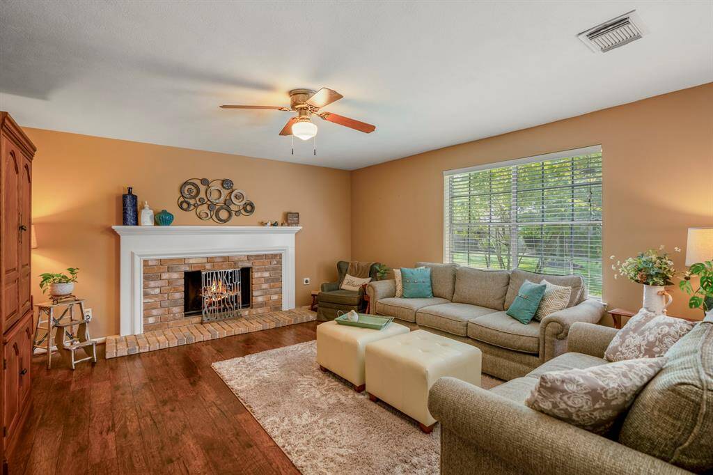 The large windows offer plenty of natural light