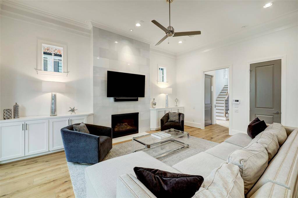 View of the living room back into the foyer