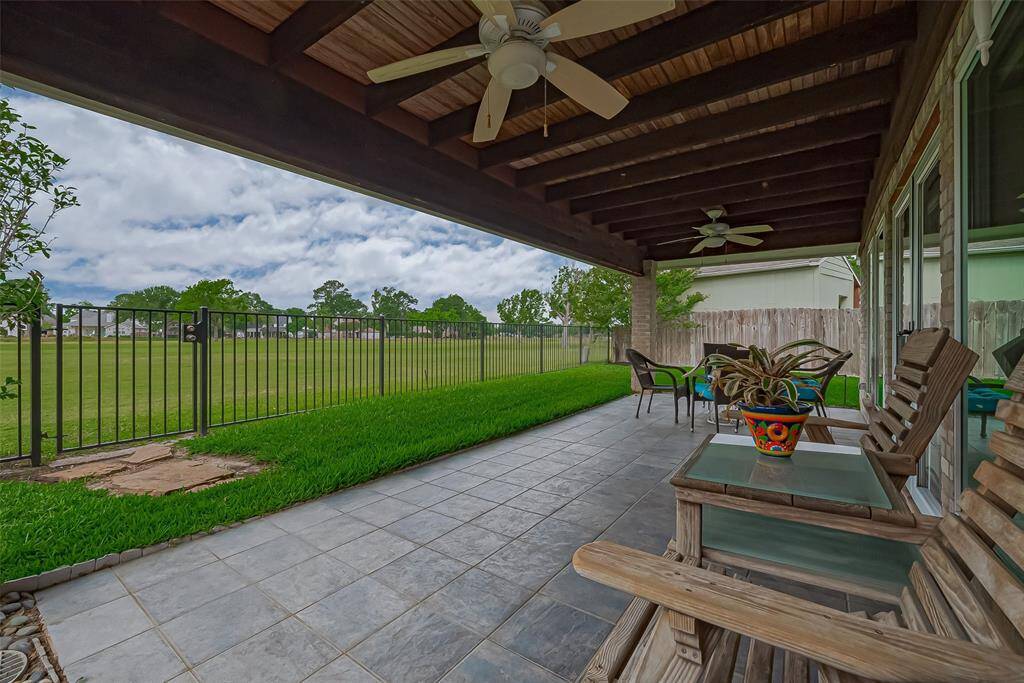 Relaxing covered patio