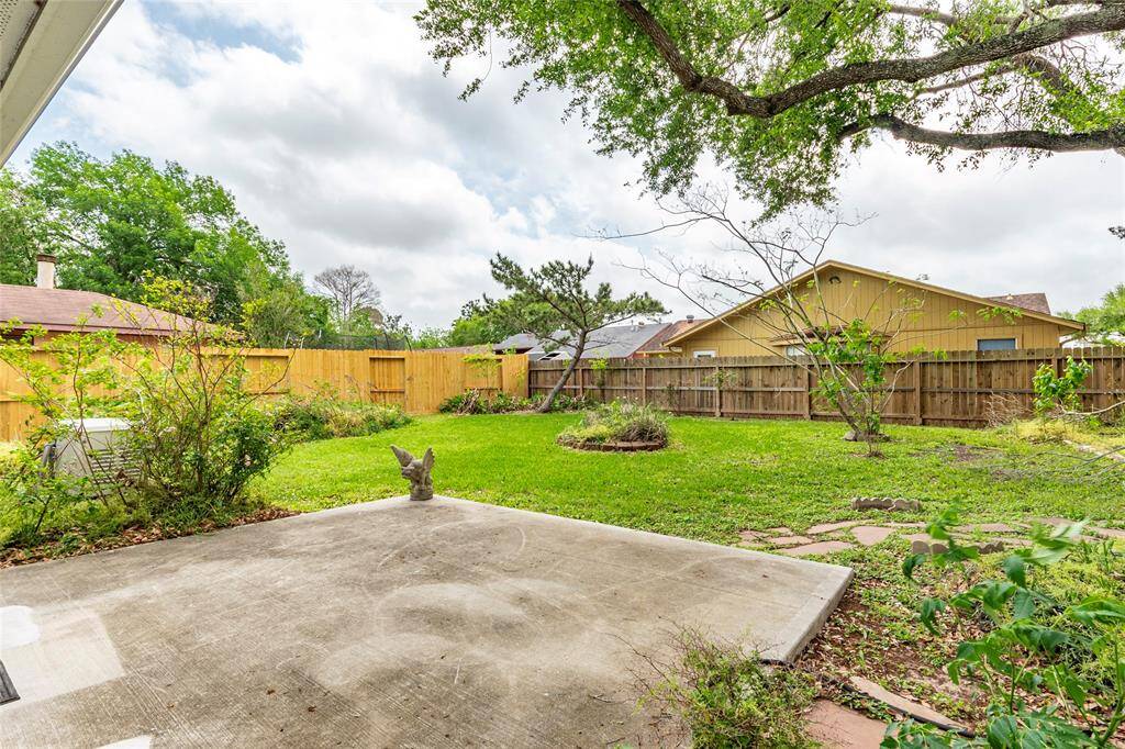 Large back yard