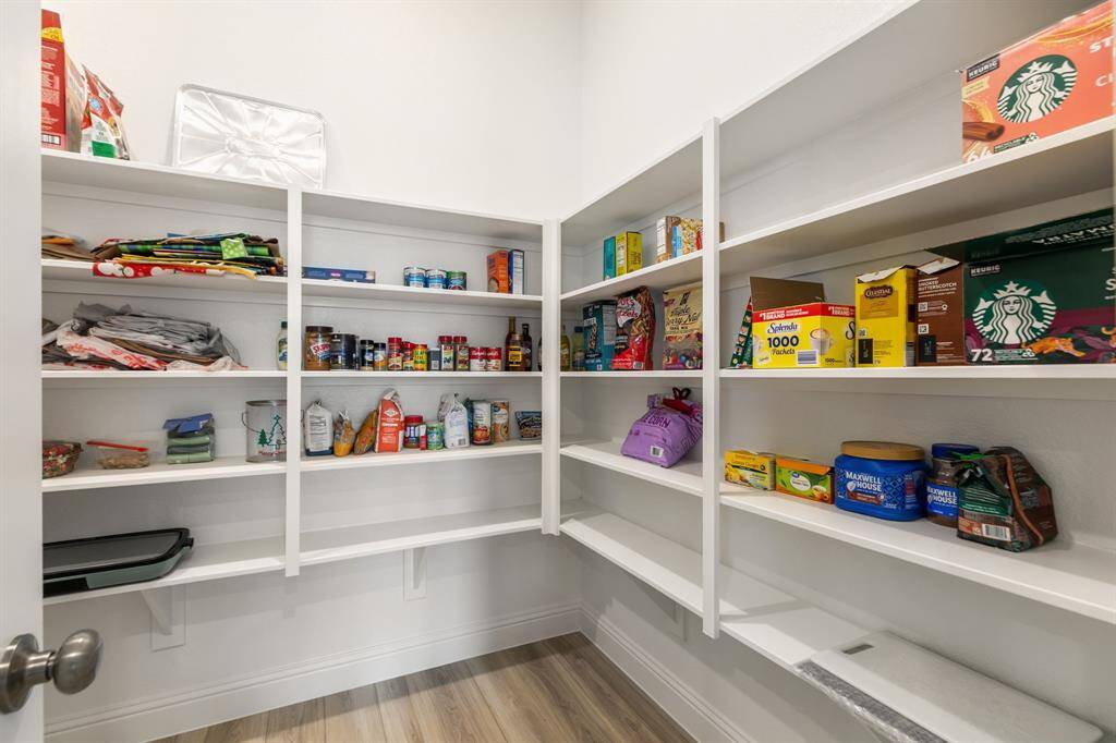 Walk in pantry in kitchen