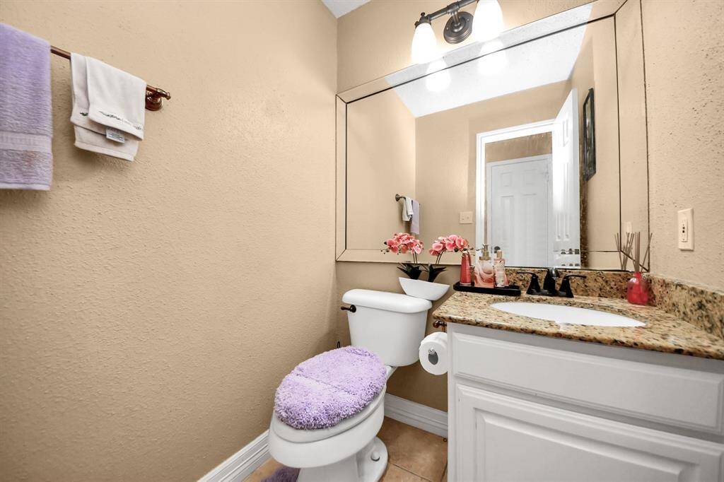 Powder bath located on first floor