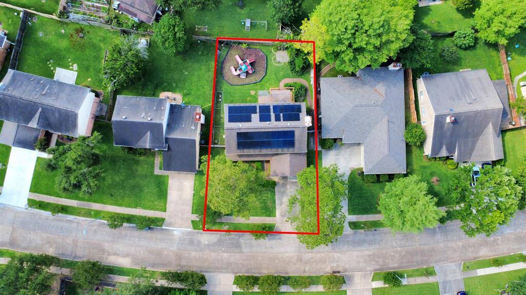 Aerial view of home.