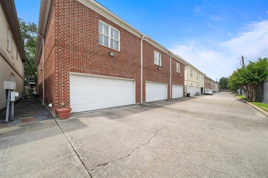 Rear garage access.