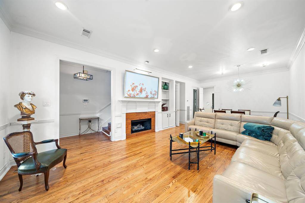 Enter into the large living room.