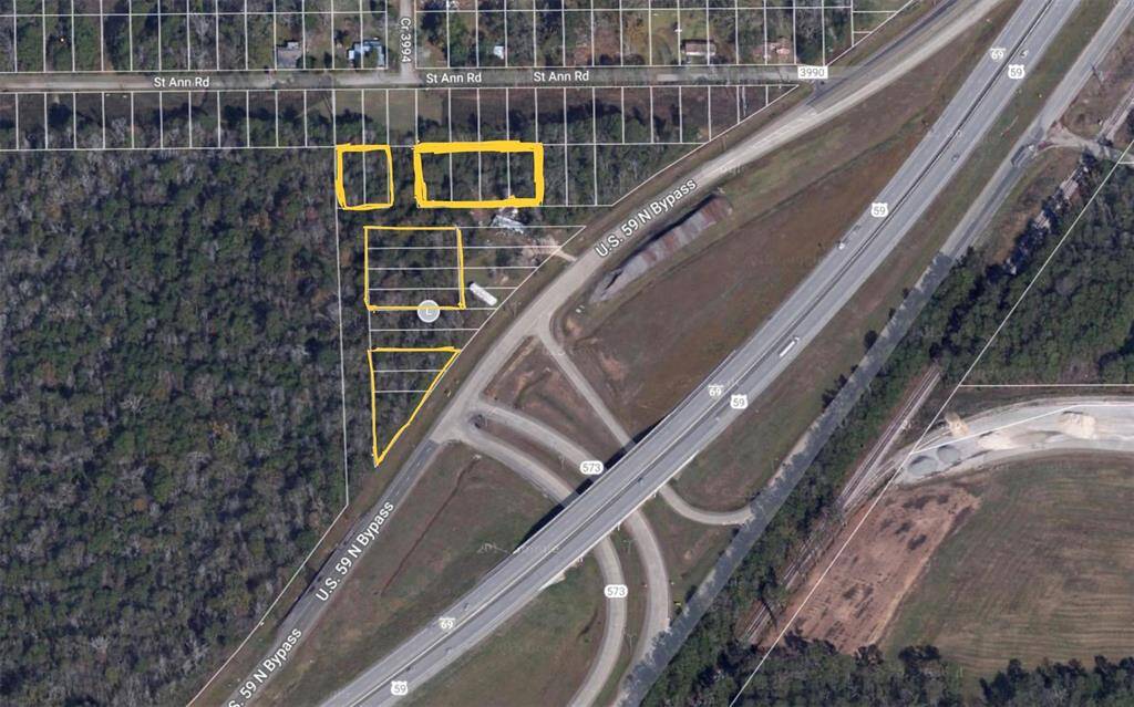 Aerial View with Major Highway locations
