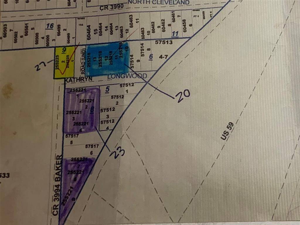 Colored areas are all properties