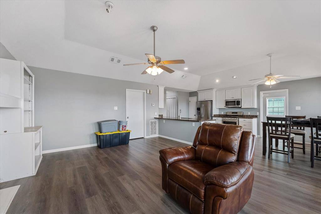 Family room toward kitchen