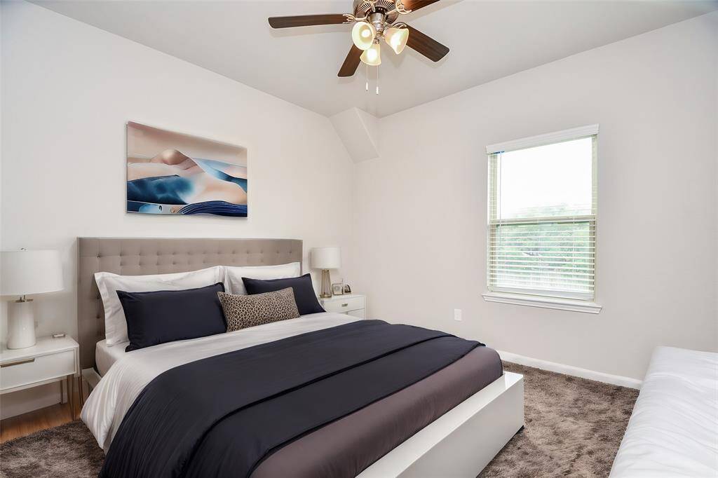 Virtually staged 2nd bedroom