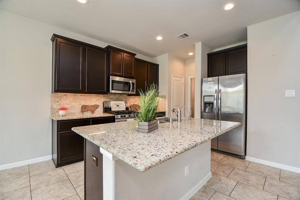 Kitchen with fridge
