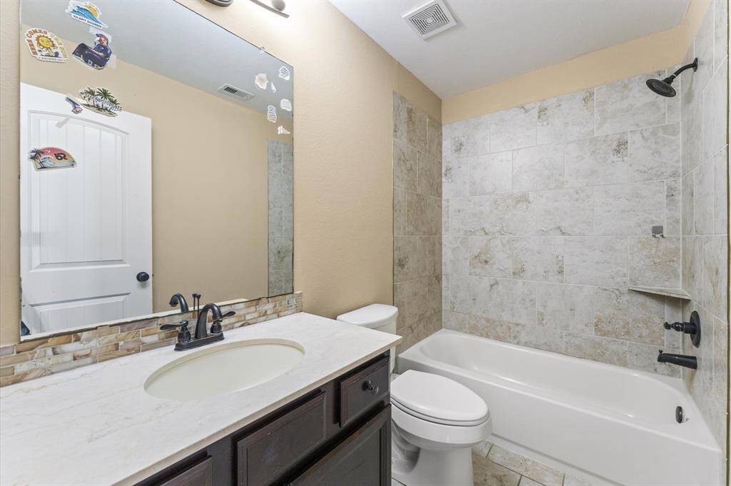 Tile baths and floors makes cleaning easy