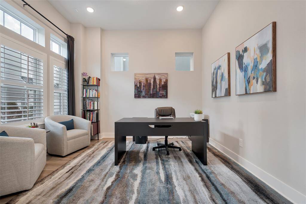 This room features wood shutters for privacy.