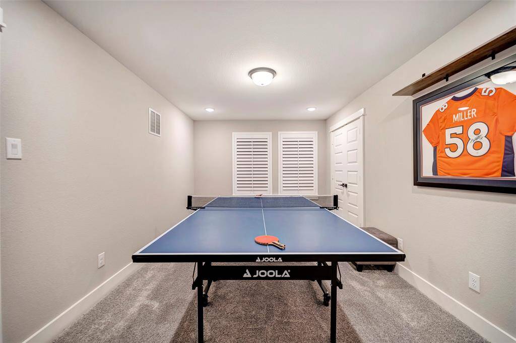 Bedroom 4 is situated on the 3rd floor and is currently utilized as a games room.
