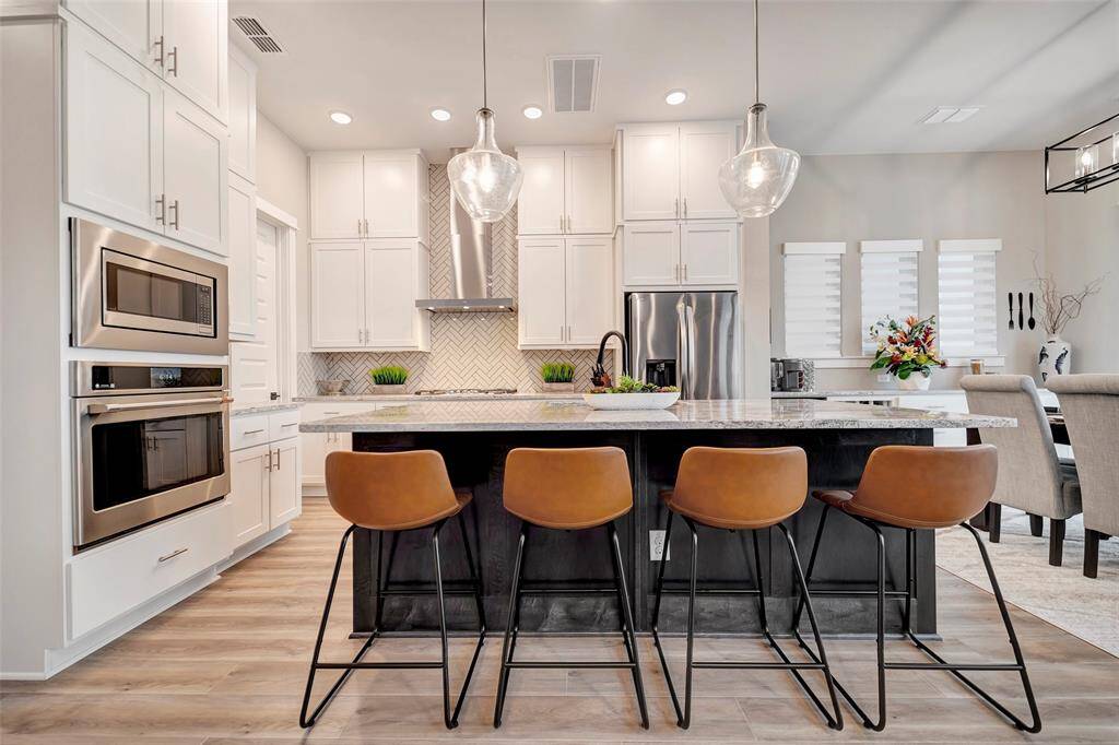 The chefs kitchen with upgraded GE Cafe appliances.