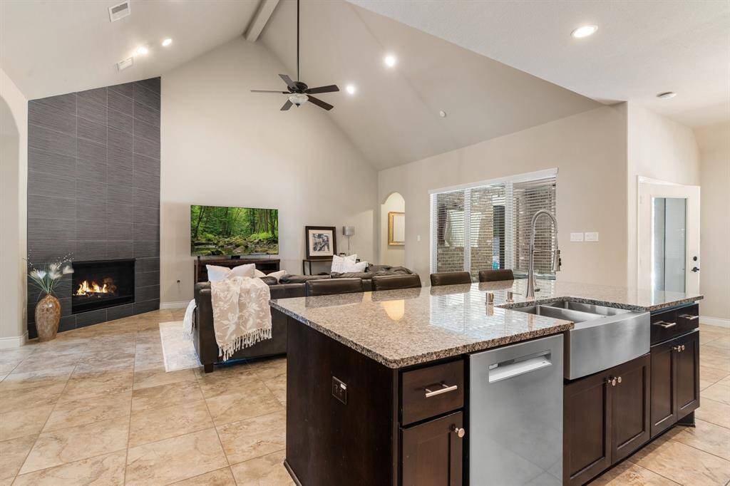 Kitchen view looking into the family room.  The open concept floor plan is perfect.