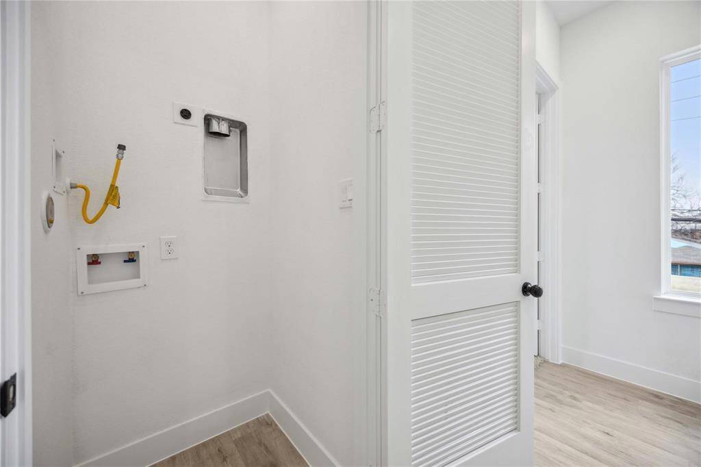 Washer/ Dryer hookups on second floor near Primary Suite
