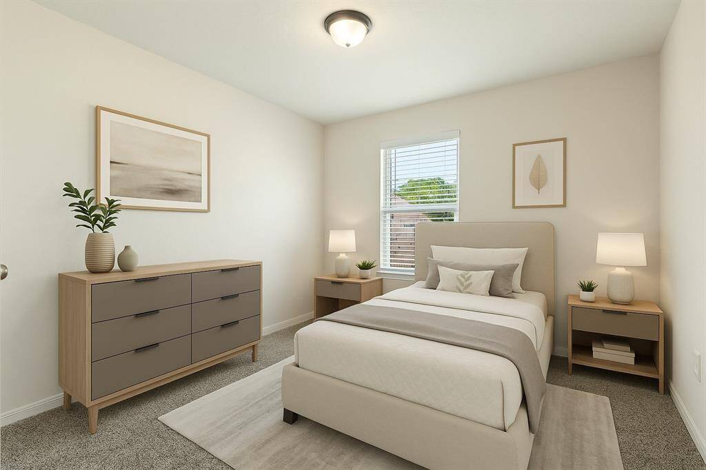 A third bedroom with closet. This room is virtually staged.
