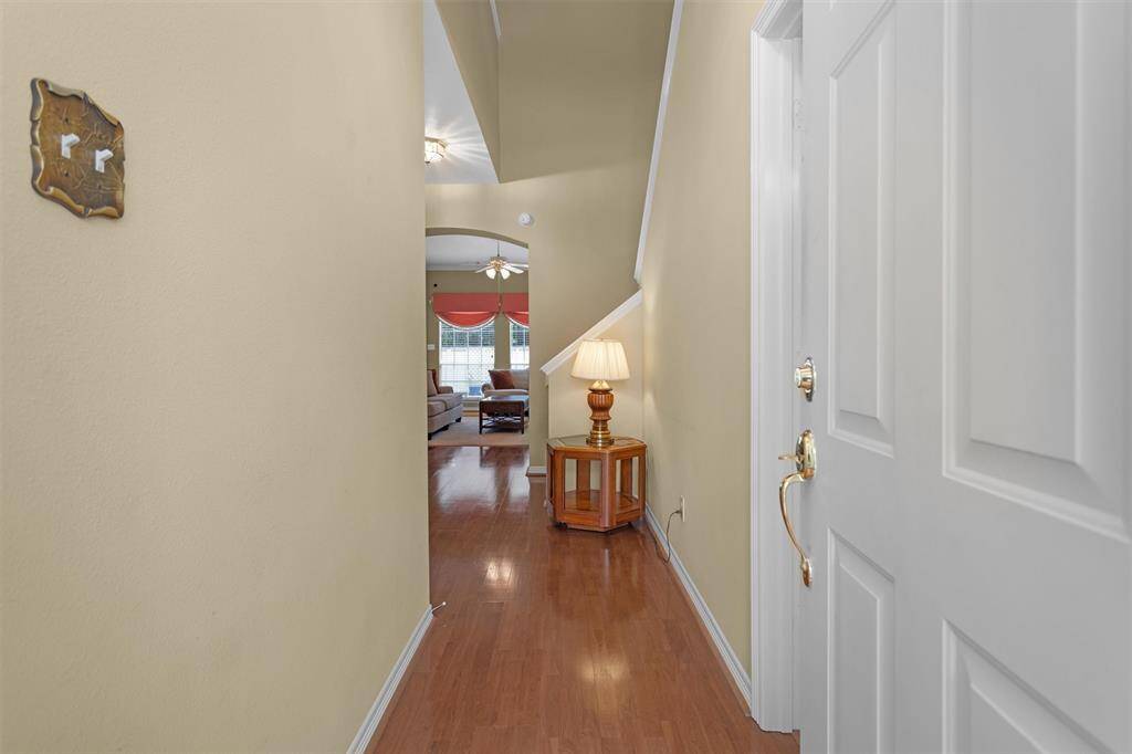 Entry hall with beautiful wood floors