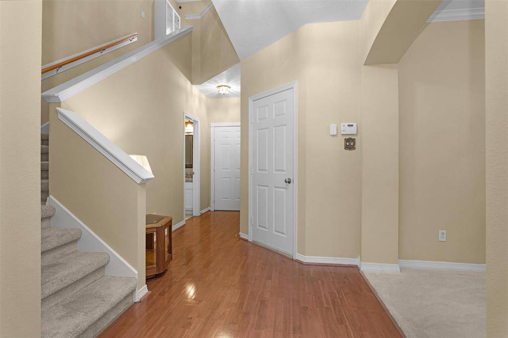 Entry hall with dining room to the right