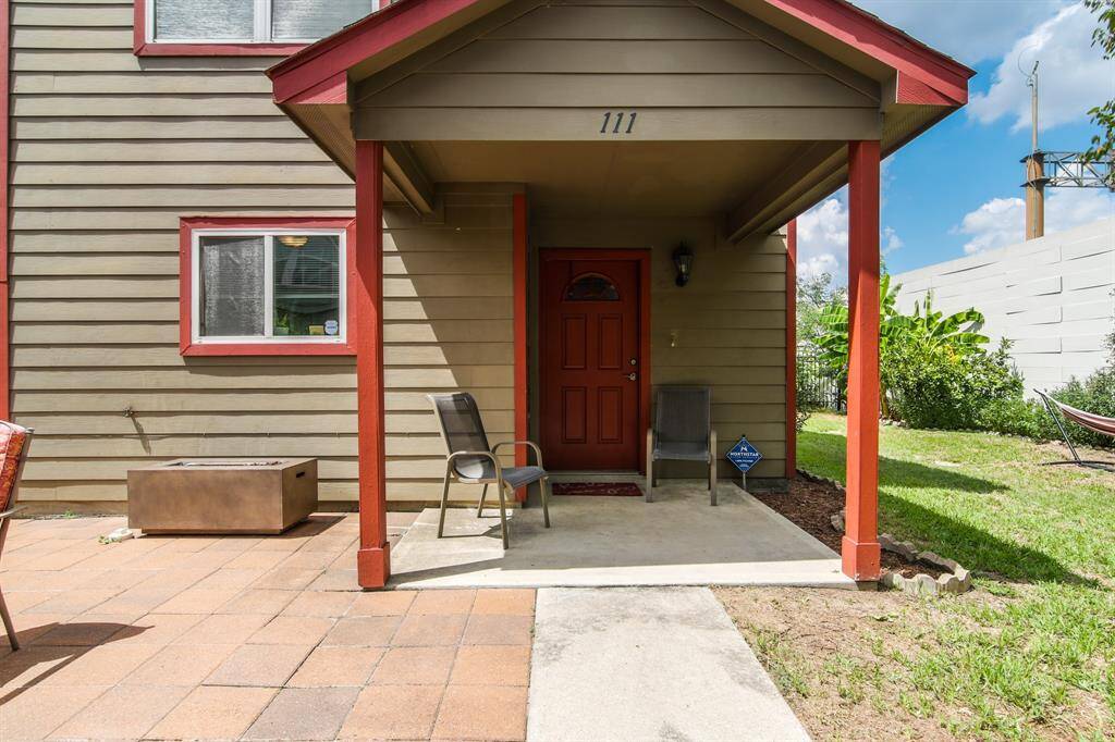 Front door with covered awning