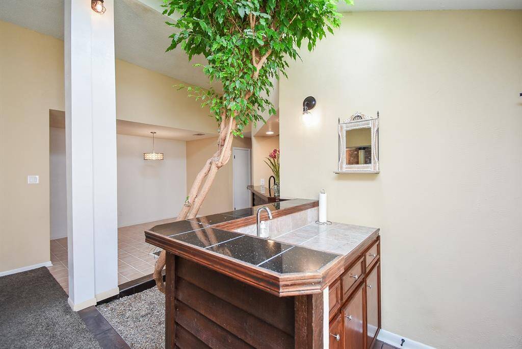 Wet bar located in the Family room