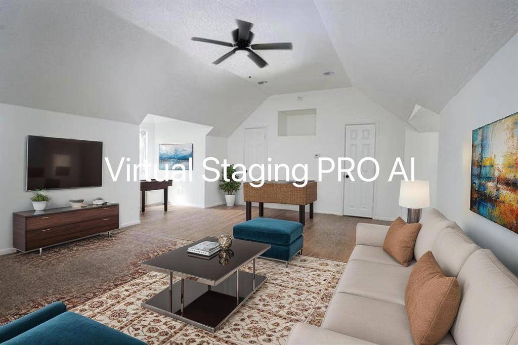 Upstairs living room - virtual staging