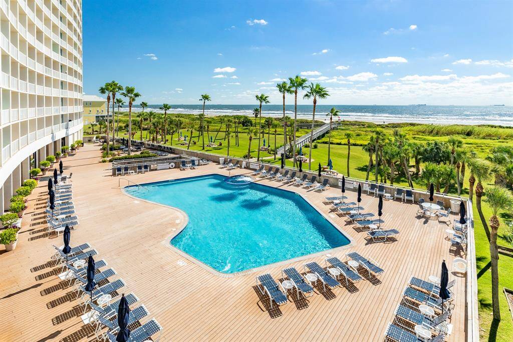 Pool deck is very well maintained. Not shown is the covered outdoor patio if you need a little shade.