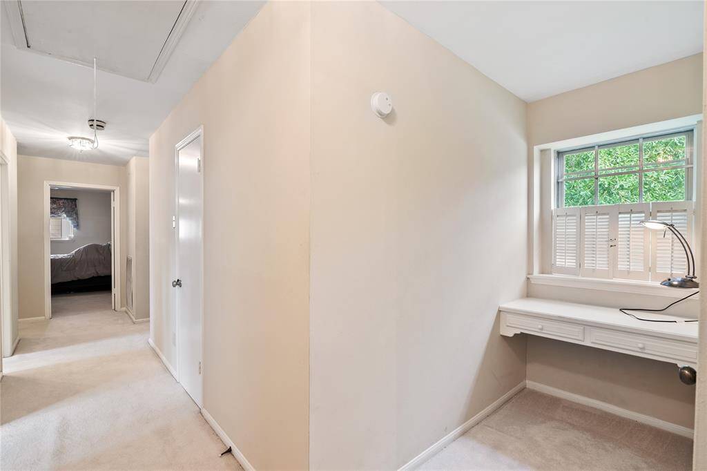 All rooms upstairs served by a large main corridor. Two Homework desks in the dormers.