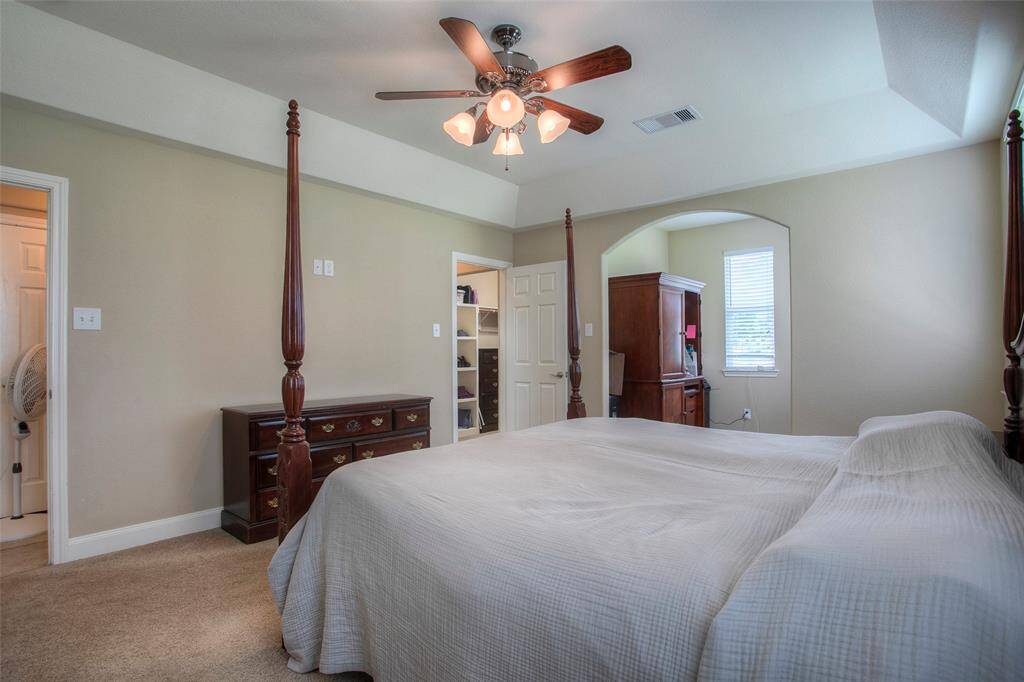 Facing entry to closets and bathroom