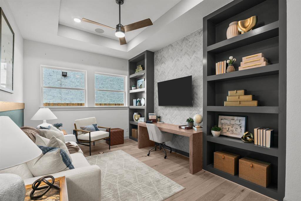 EXAMPLE PHOTO:  Large Study - that will have glass French doors for Privacy