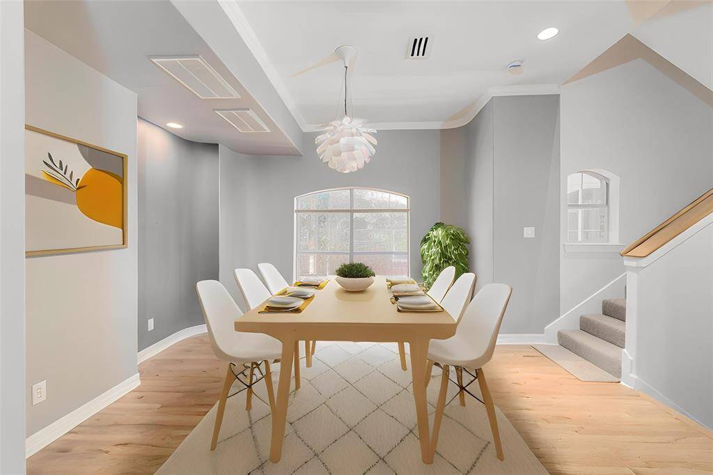 Virtually staged Dining room