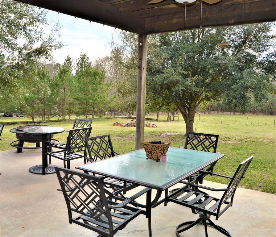 Back porch and fire pit
