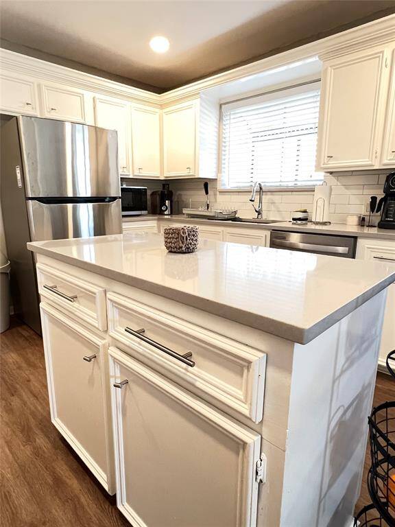 Enjoy the large kitchen island