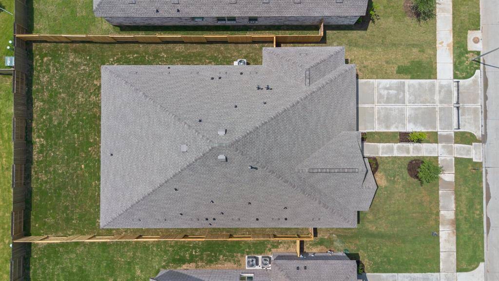 This aerial view of your home shows the amazing view of your lot.