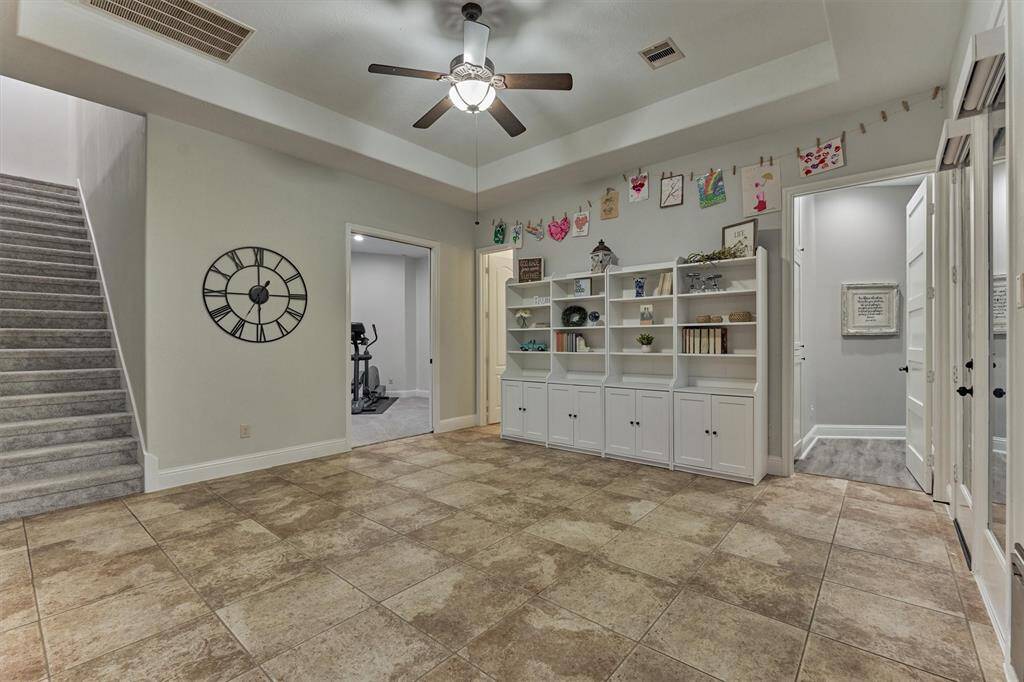 Downstairs game room could be a lounge area or a sun room