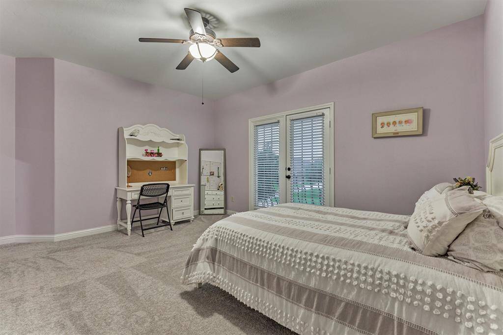 Here is one of the three secondary bedrooms upstairs this one offers an en-suite bathroom plus a flex room! Plus a large closet!
