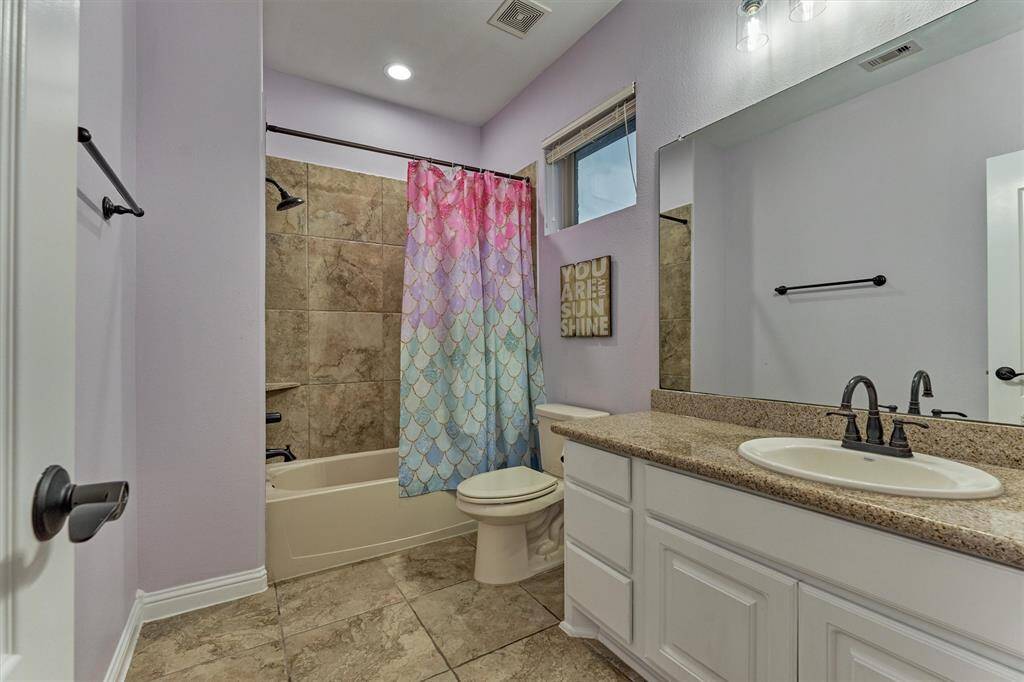 This is the full bathroom in the secondary bedroom