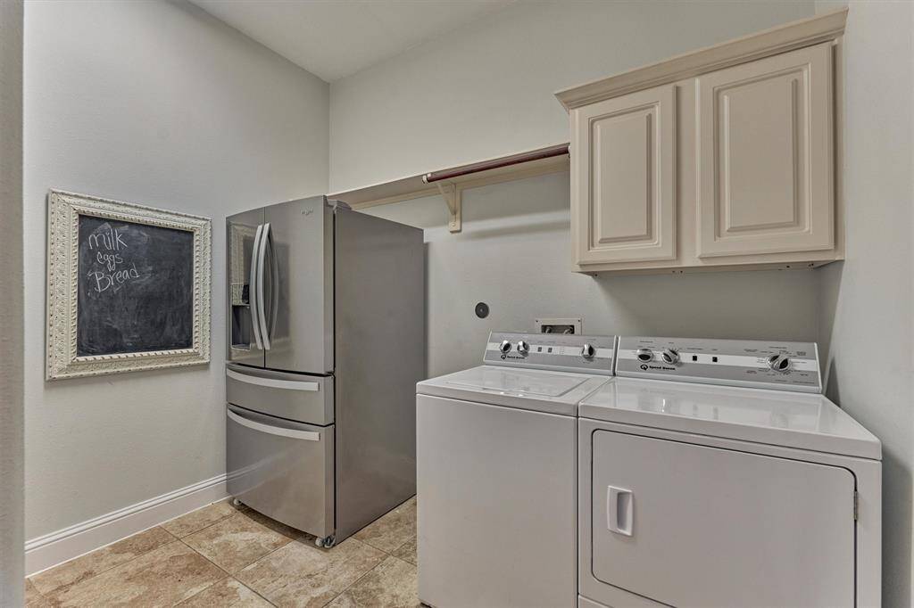 There is a Landry shoot from the upstairs that shoots straight into this utility room that is located downstairs. How cool is that?