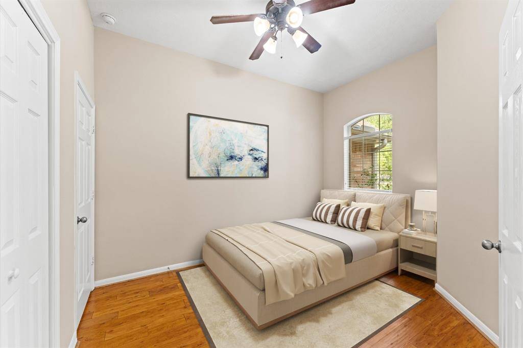 The forth room is a quiet and cozy space with laminate floor.