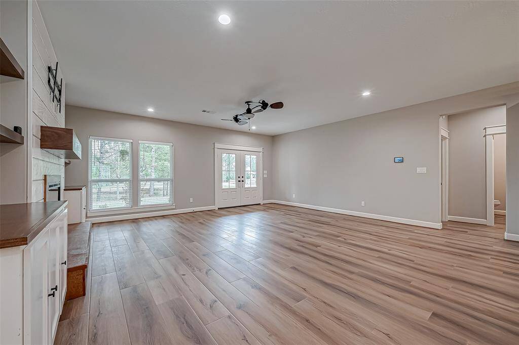 Upgraded luxury vinyl plank flooring.