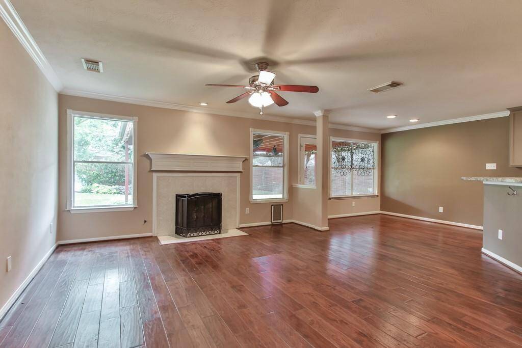 Family Room with cozy fireplace