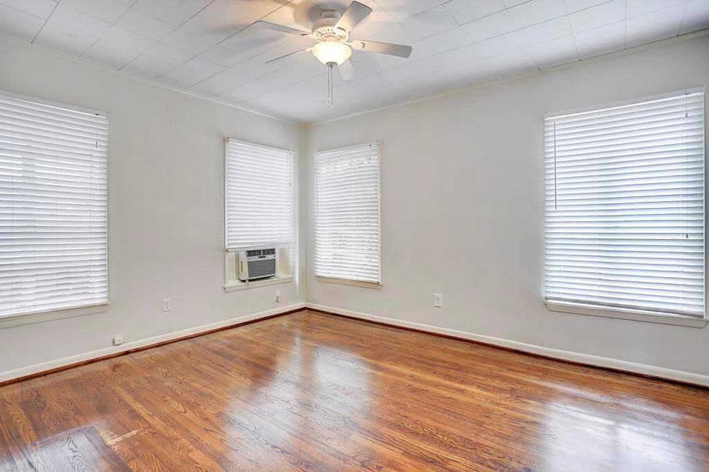 Bedroom #2 (14x12) Has fan, two closets, hardwood and AC unit.
