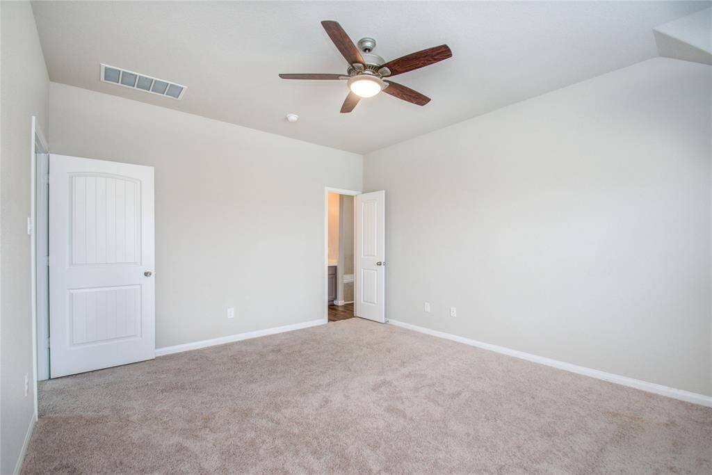 Primary bedroom is roomy