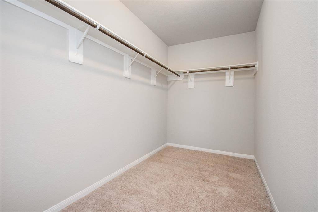 Roomy walk-in closet