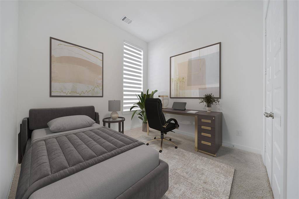 Secondary bedroom - virtually staged