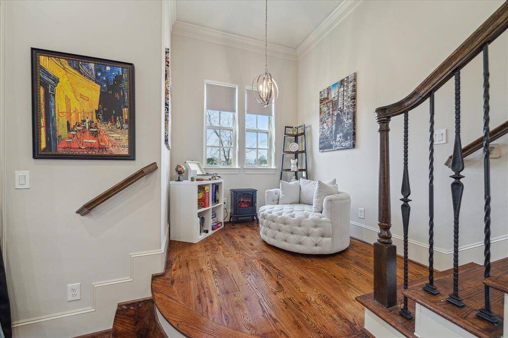 Reading nook is just off the living room.